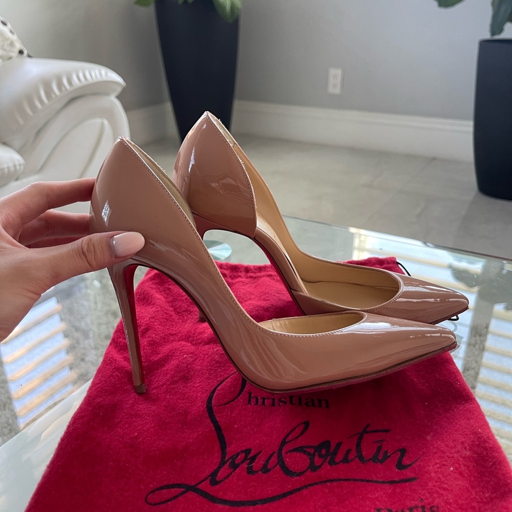 Christian Louboutin Iriza 85mm pumps - patent calf leather Blush